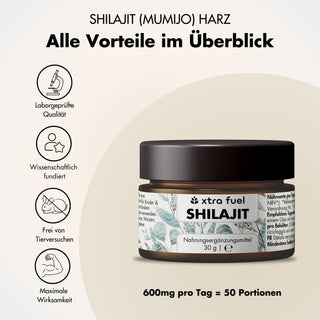 Resina Shilajit - Mumijo Himalaya originale - Testata in laboratorio e 100% priva di metalli pesanti