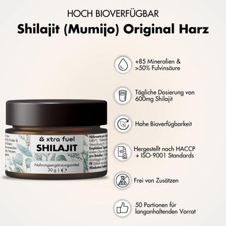 Resina Shilajit - Mumijo Himalaya originale - Testata in laboratorio e 100% priva di metalli pesanti