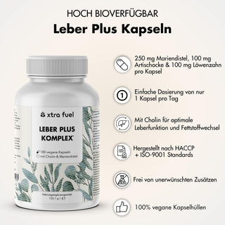Complesso Fegato Plus* - Cura del fegato - Formula efficace con cardo mariano, carciofo e radice di tarassaco