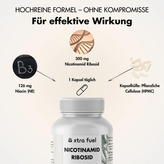 Nicotinamide riboside 300 - precursore del NAD+ - niacina per l'energia e la vitalità delle cellule*.