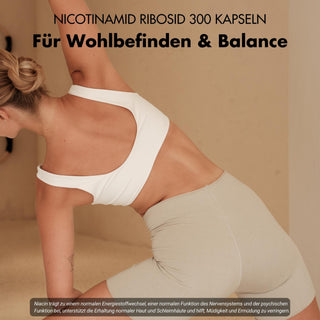 Nicotinamide riboside 300 - precursore del NAD+ - niacina per l'energia e la vitalità delle cellule*.