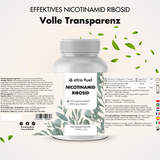 Nicotinamide riboside 300 - precursore del NAD+ - niacina per l'energia e la vitalità delle cellule*.