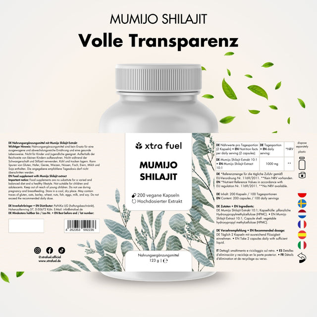 Capsule Shilajit - 200 capsule Mumijo - Vincitore del rapporto qualità-prezzo