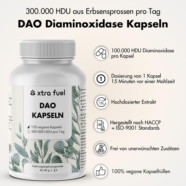 Capsule DAO - Diamminossidasi vegana da germogli di pisello - 300.000 HDU