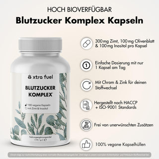 Complesso glicemico* - miscela di nutrienti con cannella di Ceylon, inositolo e foglie di ulivo