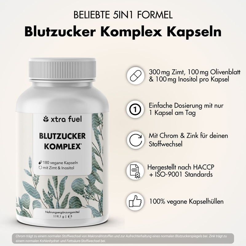 Complesso glicemico* - miscela di nutrienti con cannella di Ceylon, inositolo e foglie di ulivo