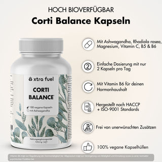 Capsule di cortisolo* - Corti Balance* - miscela di nutrienti con ashwagandha, rodiola e vitamina B6