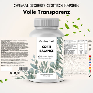Capsule di cortisolo* - Corti Balance* - miscela di nutrienti con ashwagandha, rodiola e vitamina B6