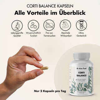 Capsule di cortisolo* - Corti Balance* - miscela di nutrienti con ashwagandha, rodiola e vitamina B6